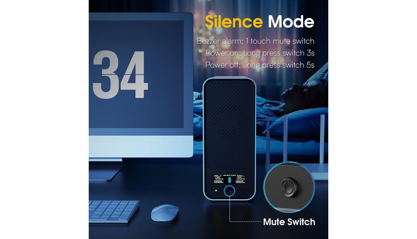 GOLDENMATE 1000VA LiFePO4 small UPS for home network