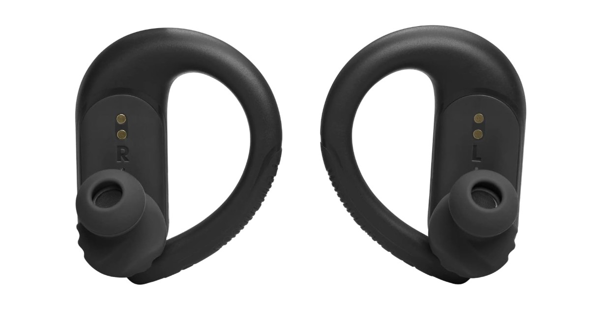 JBL Endurance Peak 3 noise cancelling earbuds with ear hooks