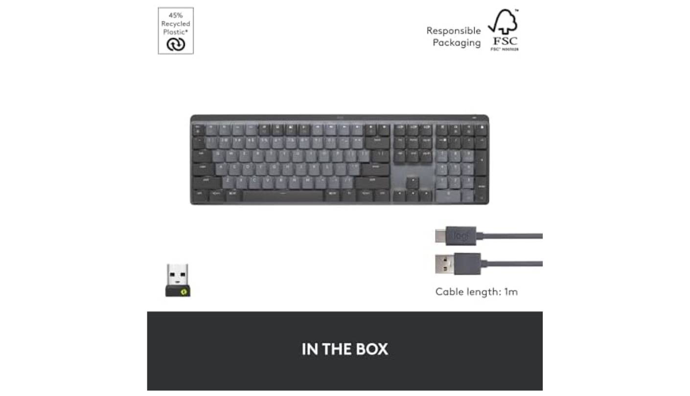 Logitech MX Mechanical quiet mechanical keyboard office
