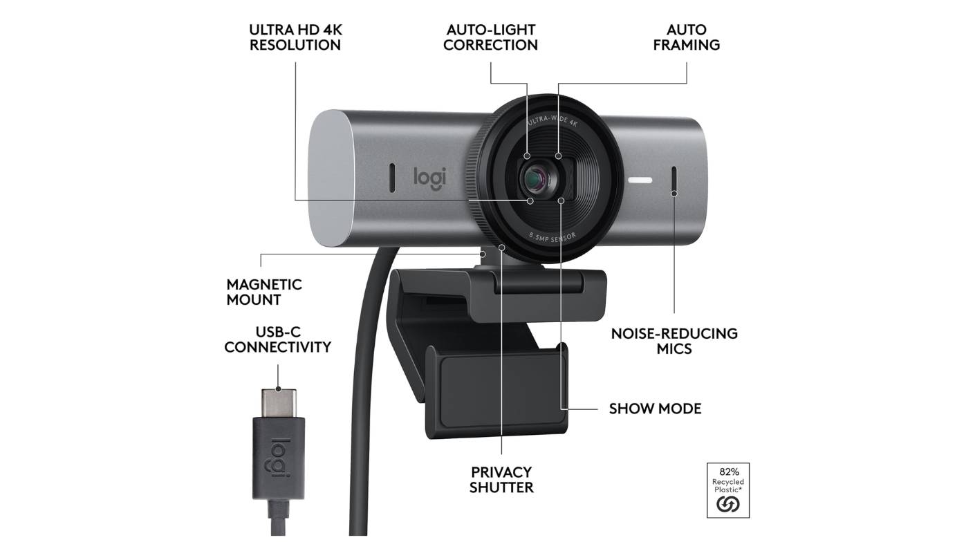 Logitech MX Brio 4K USB webcam