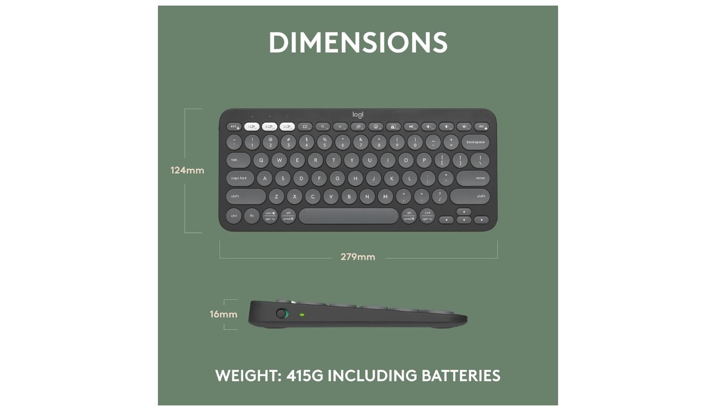 Logitech Pebble Keys 2 K380s mini wireless keyboard