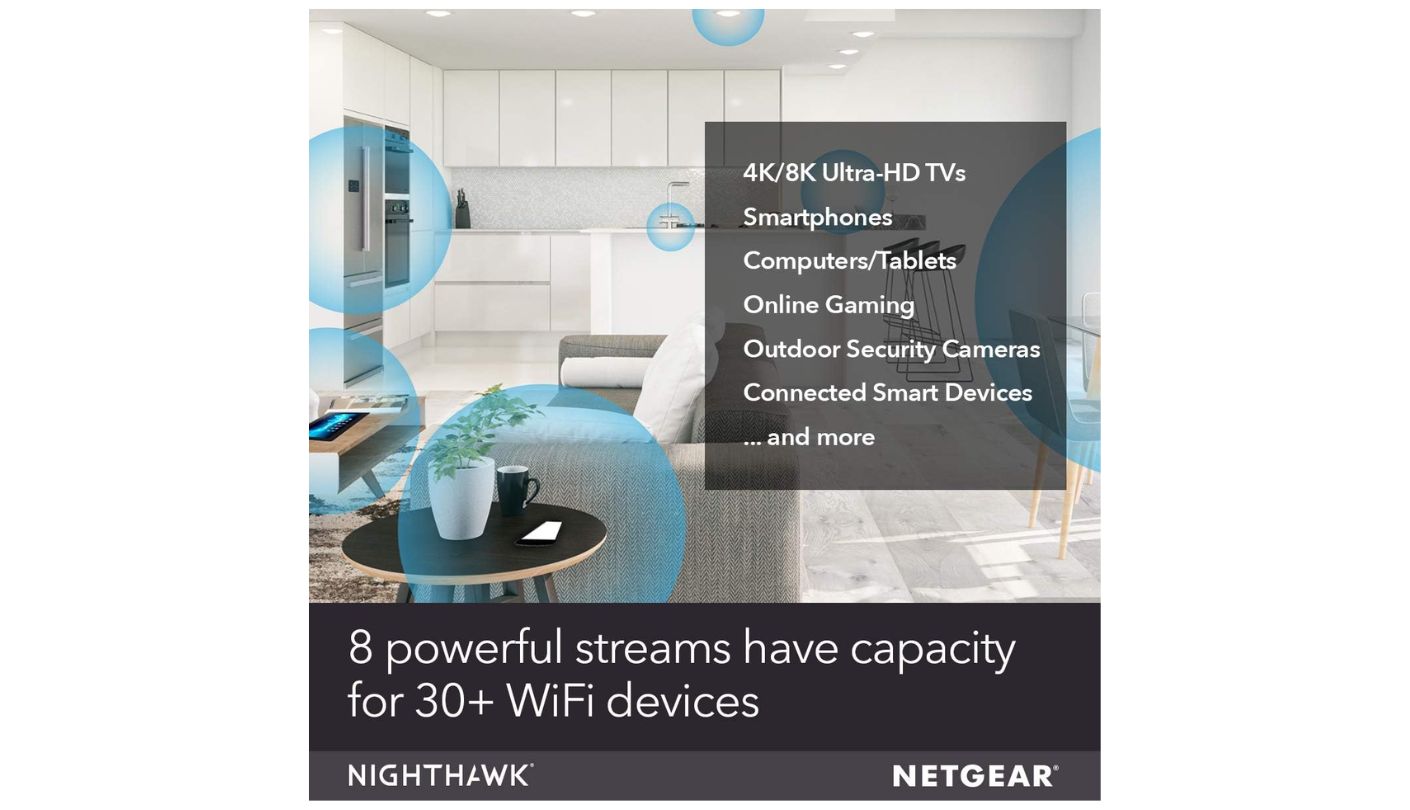 NETGEAR Nighthawk EAX80 long range wifi booster garage