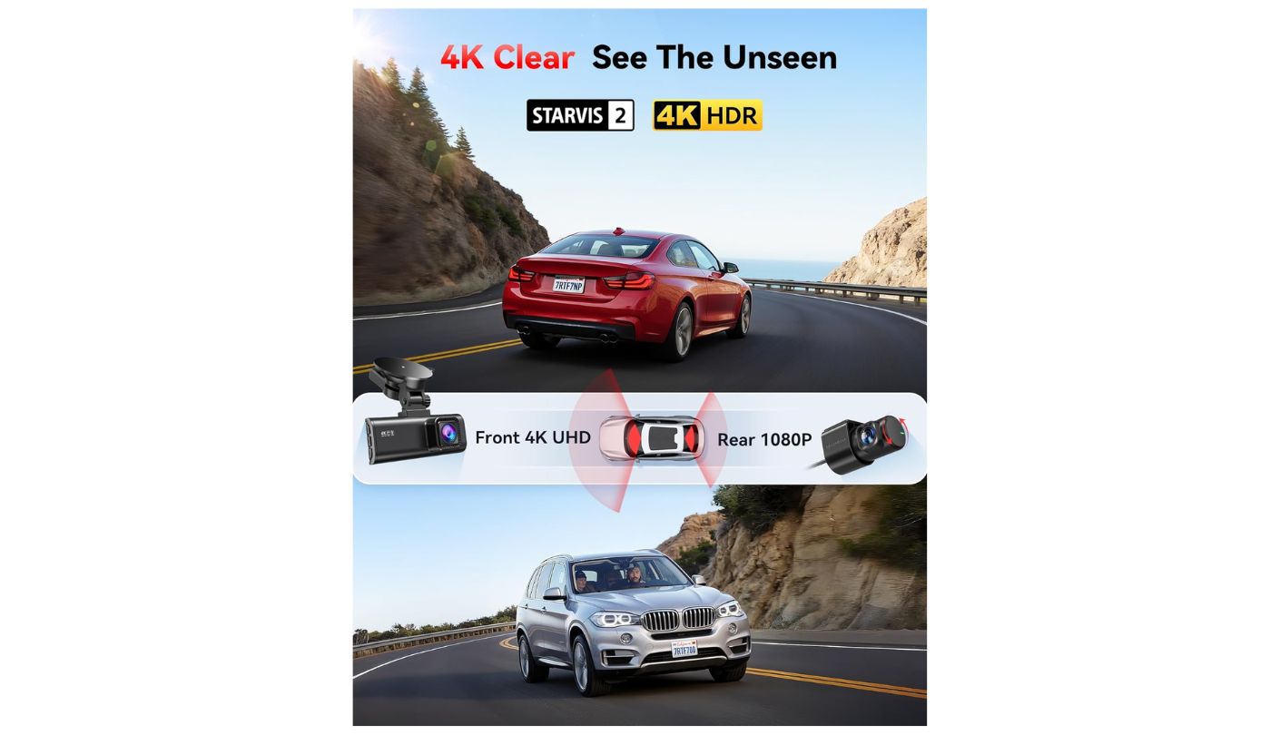 REDTIGER F7NP dash cam with motion detection parking