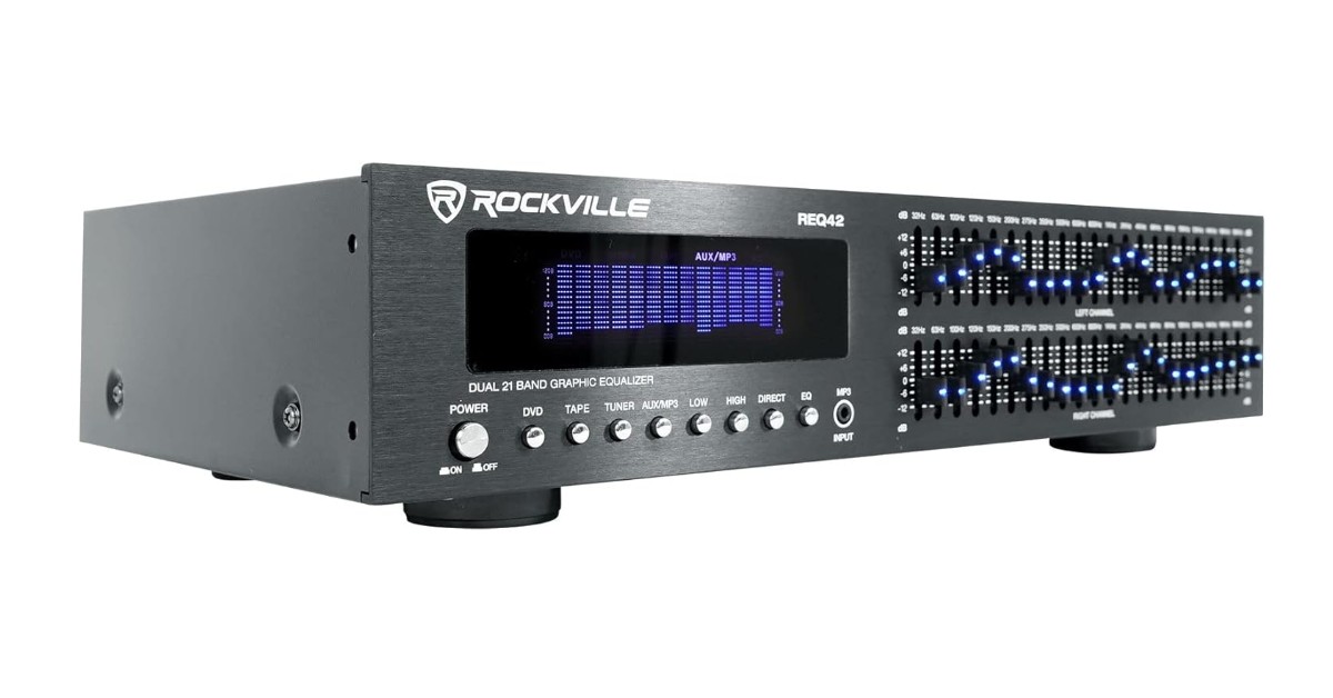 Rockville REQ42-S 2 x 21 Band Home Theater Equalizer 