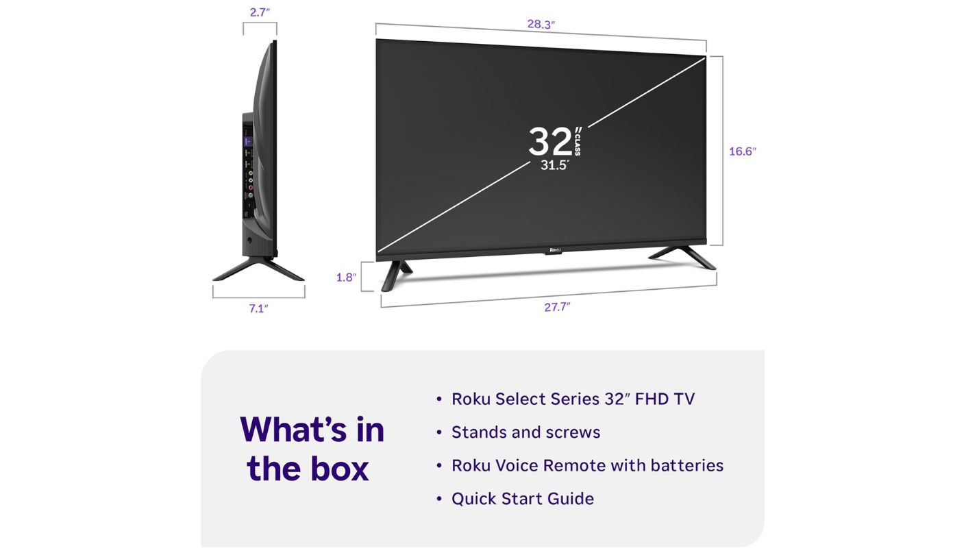 Roku Smart TV 2026 Select Series 32 small kitchen tv