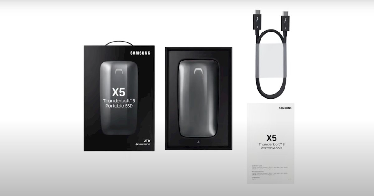 Samsung X5 disque dur montage video