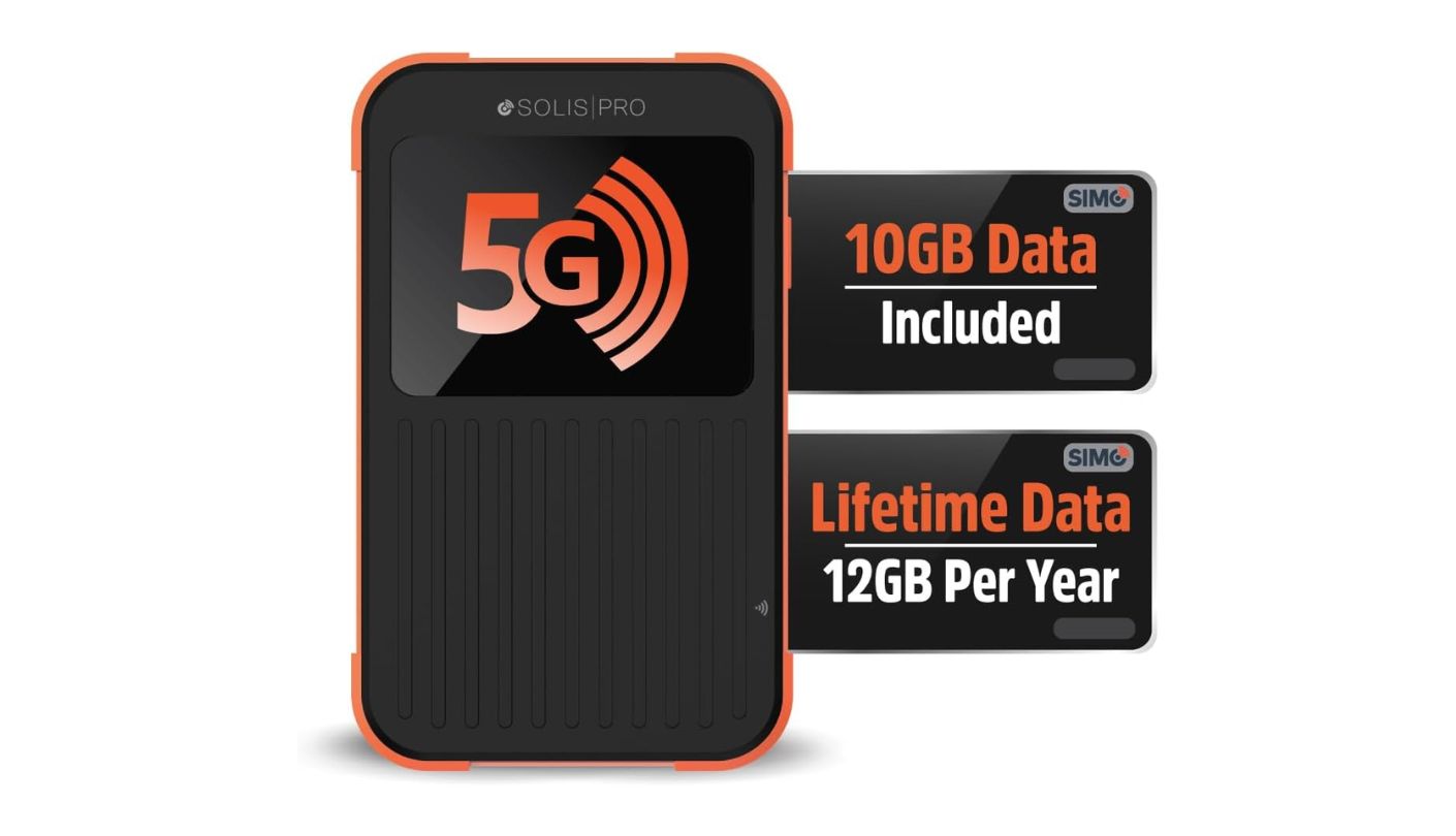 SIMO Solis Pro 5G hotspot for working from anywhere