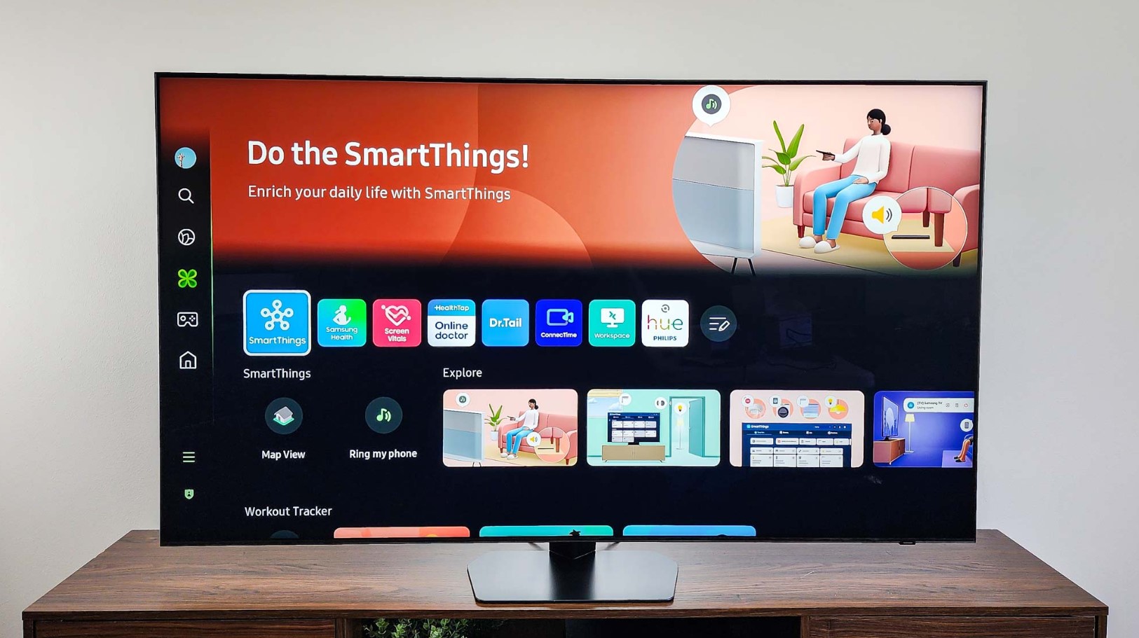Samsung QN65QN90D mini-LED TV bright room