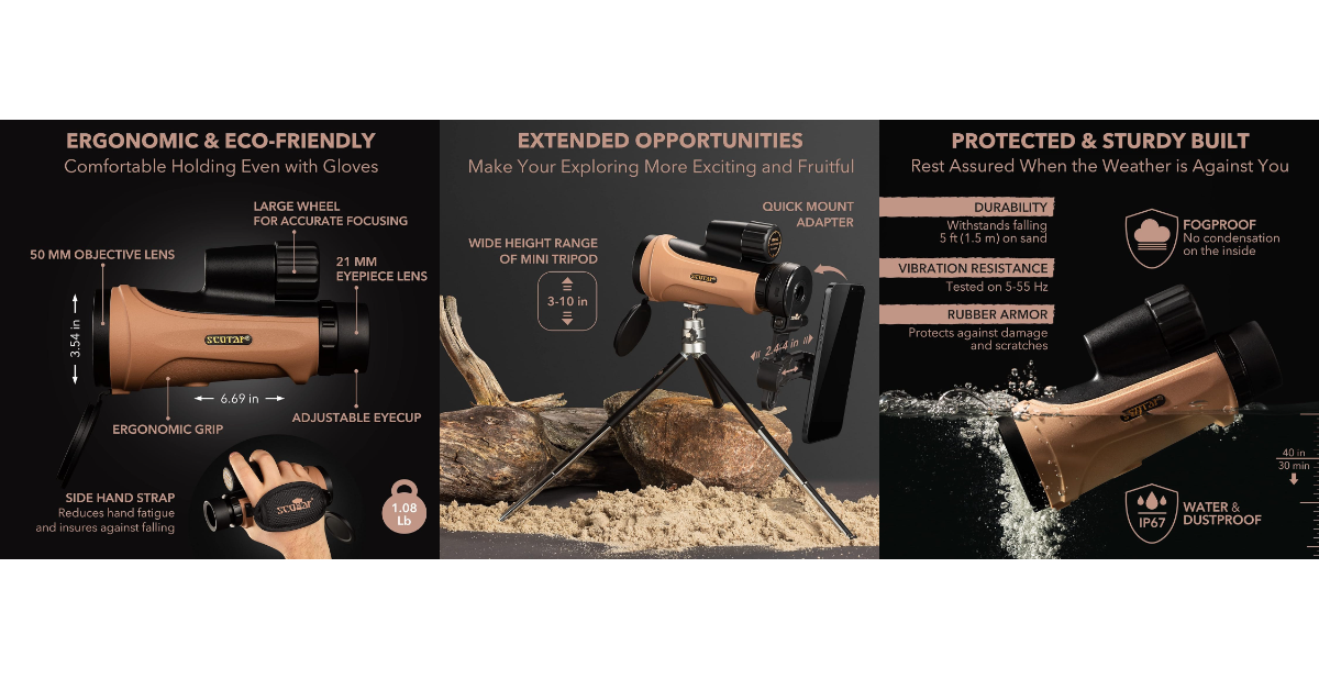 Scotar 12x50 best monocular for long distance