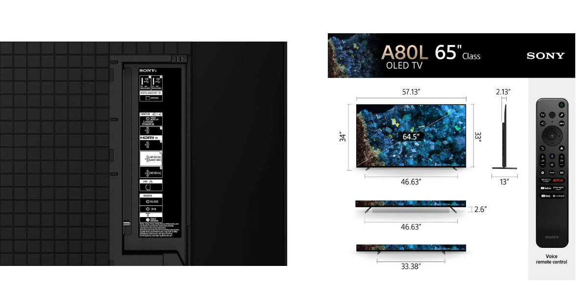 Sony OLED BRAVIA XR A80L meilleur tv 4k intelligent