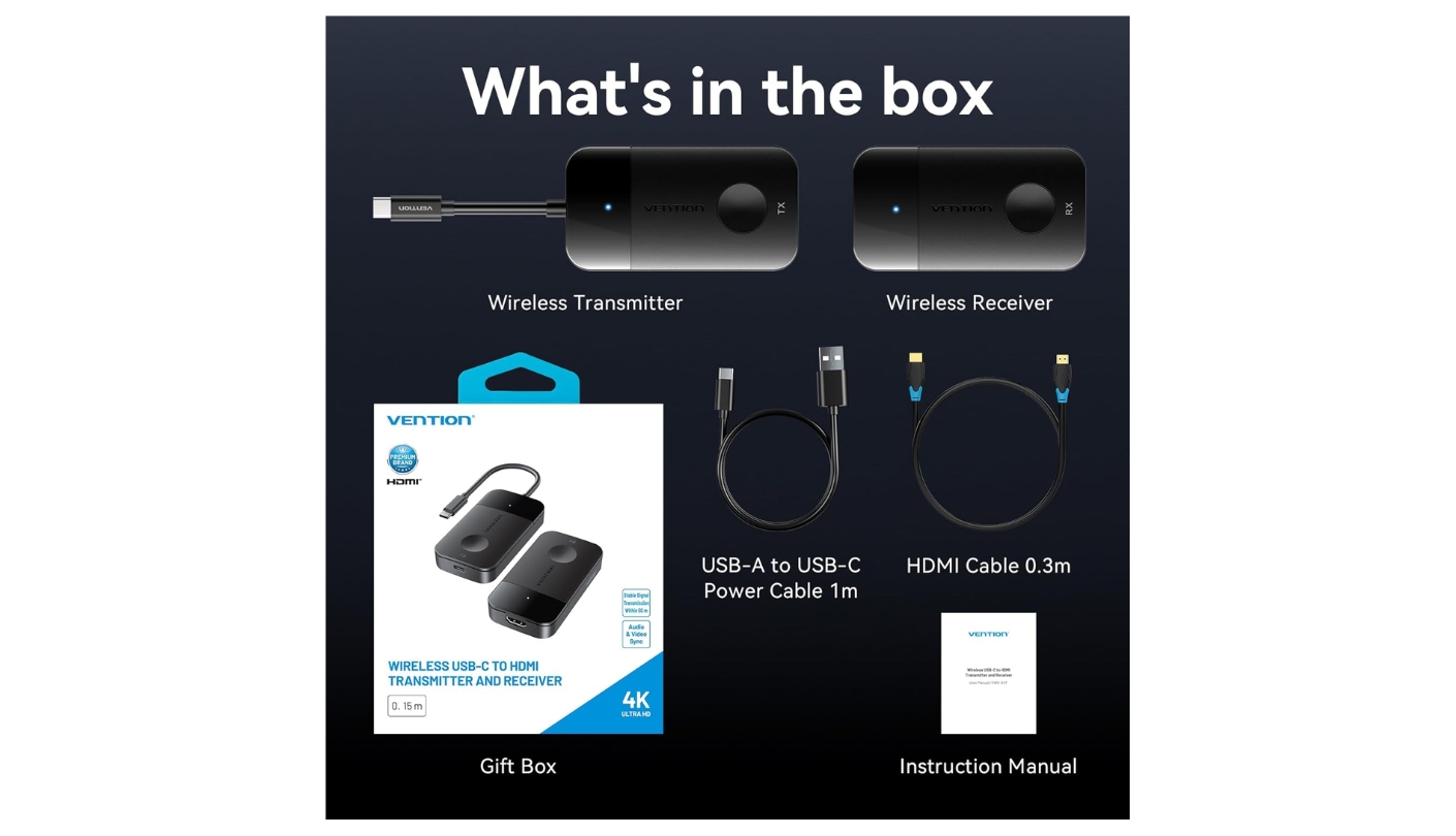 VENTION 4K wireless HDMI extender USB-C