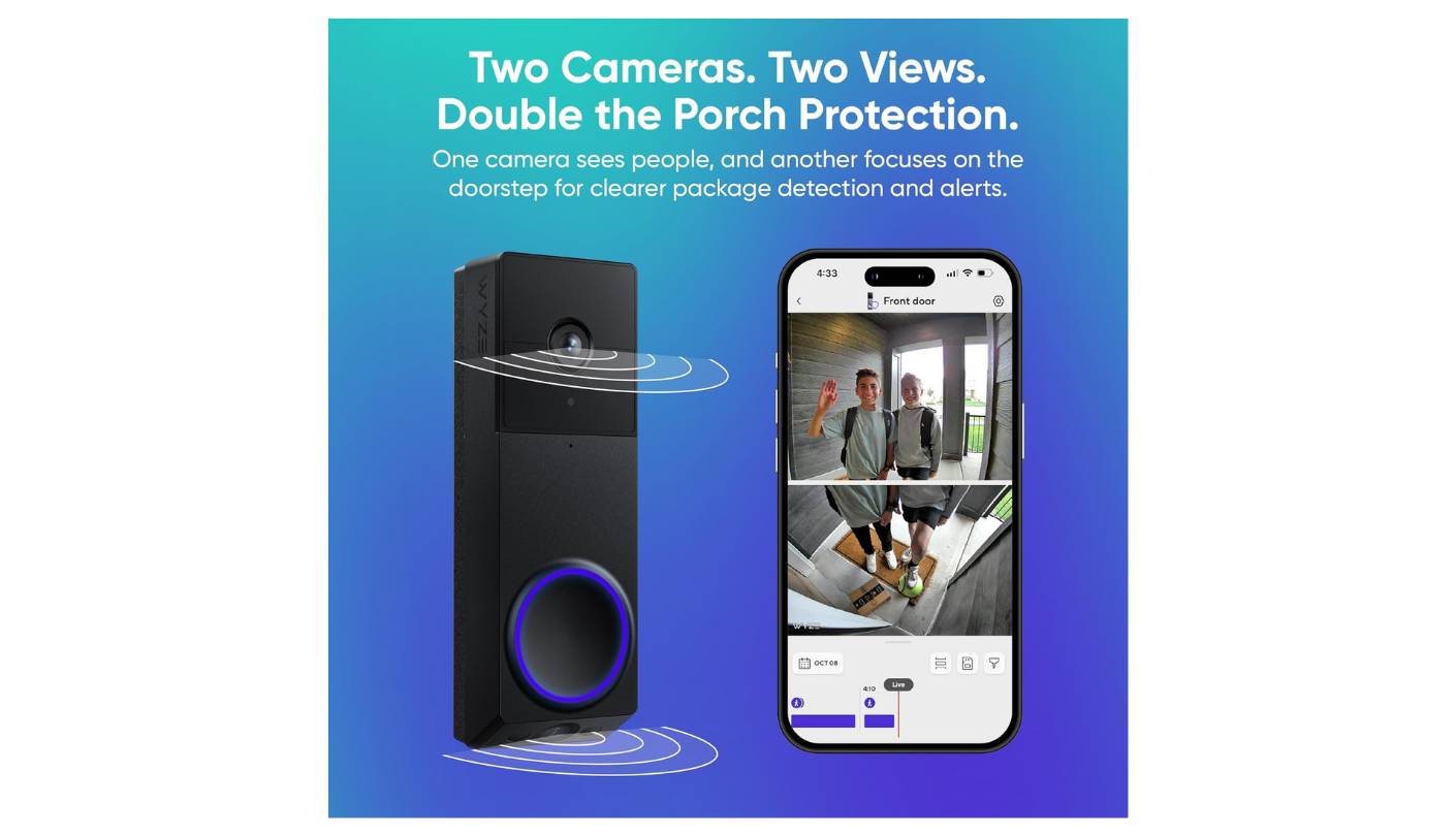 Wyze Duo wireless doorbell camera no subscription