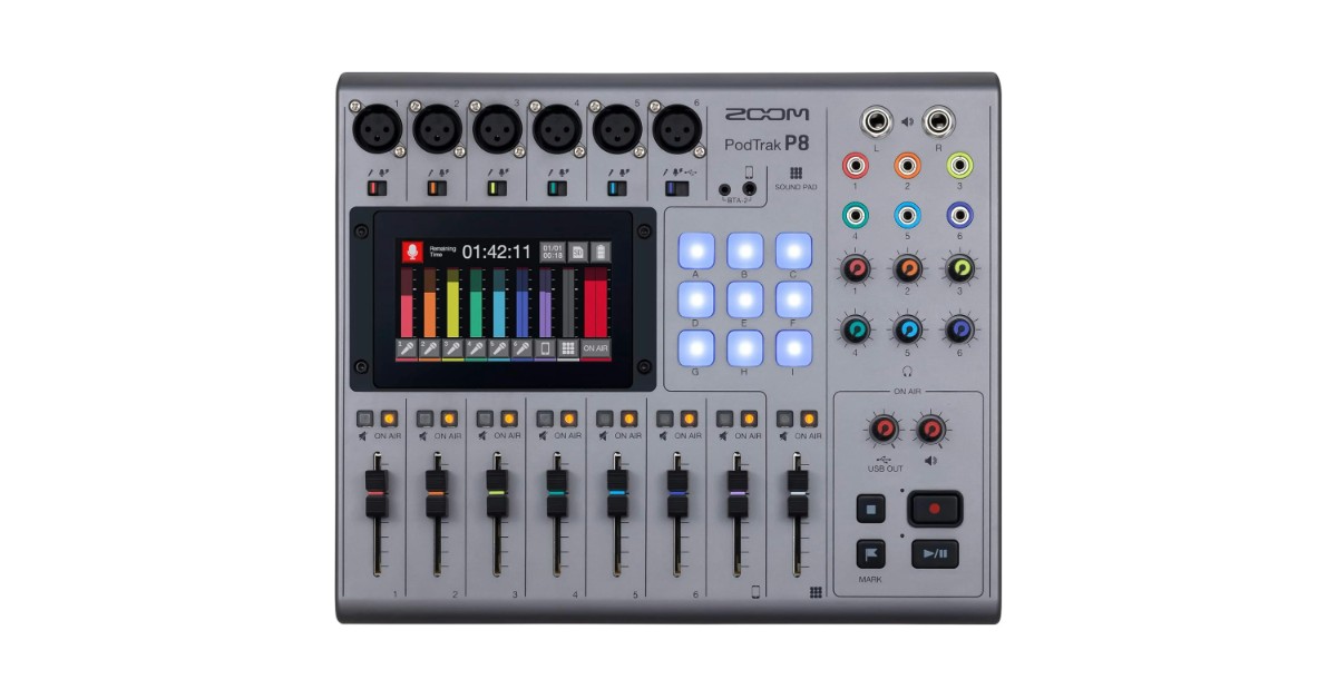 Zoom PodTrak P8 Podcast Recorder