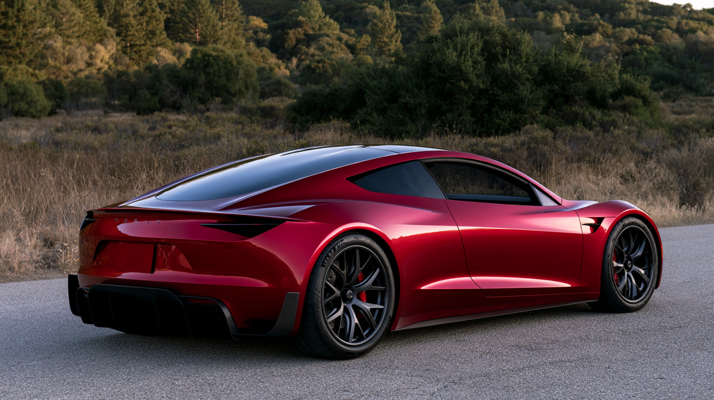 Tesla Roadster у футуристичному стилі
