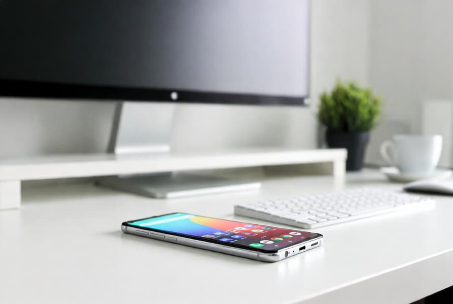 Концепт смартфона с тонкими рамками и ярким экраном