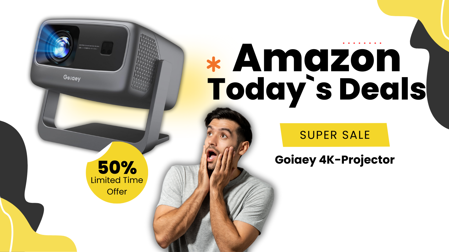 Goiaey 4K Smart Projector with 1500 ANSI Lumens – 50% Off Now!