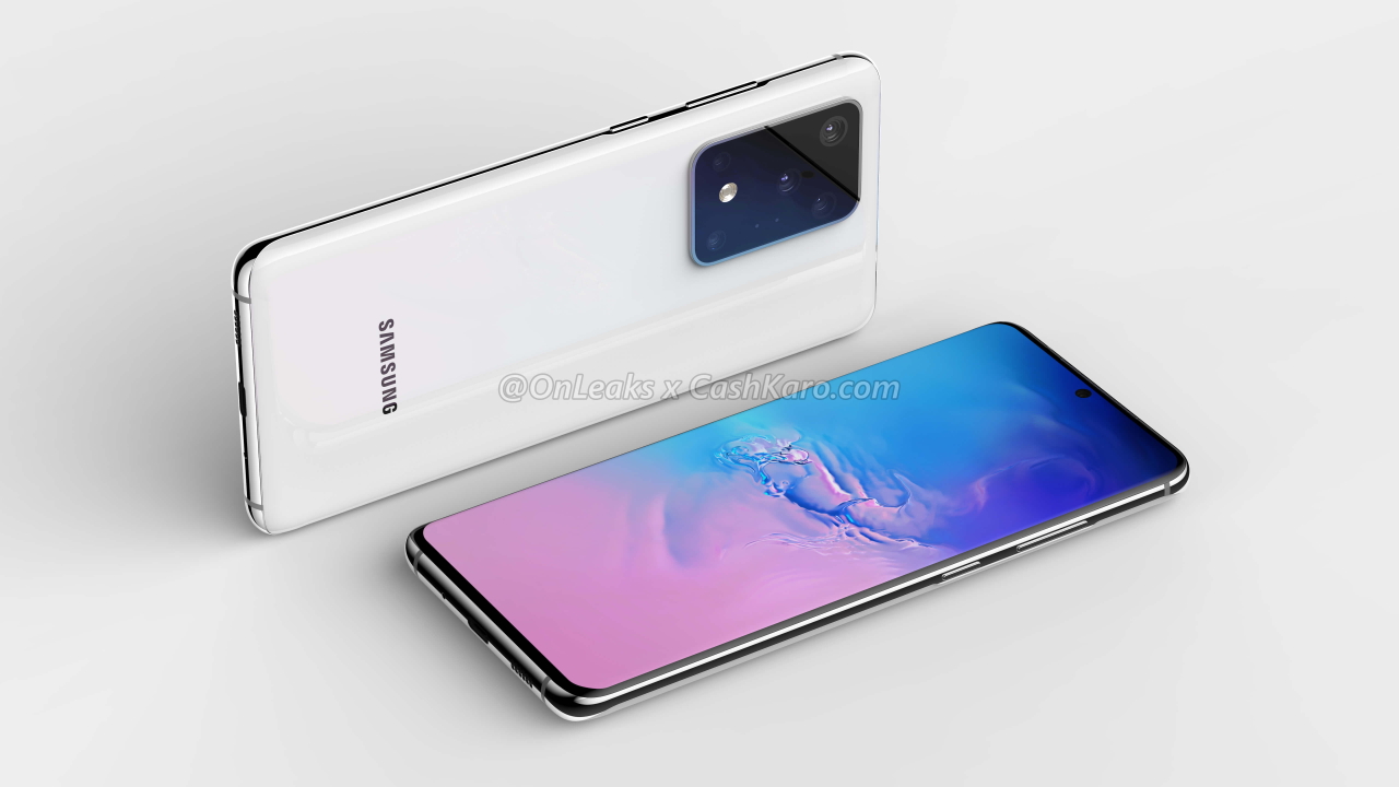Samsung Galaxy S11+ на рендерах: 6.9-дюймовий дисплей із вирізом по центру та гігантська камера з п'ятьма модулями