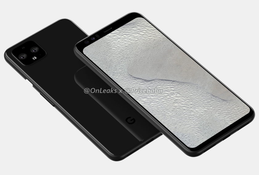 Google Pixel 4 XL на качественных рендерах: экран без «моноброви», тройная основная камера и двойная фронтальная