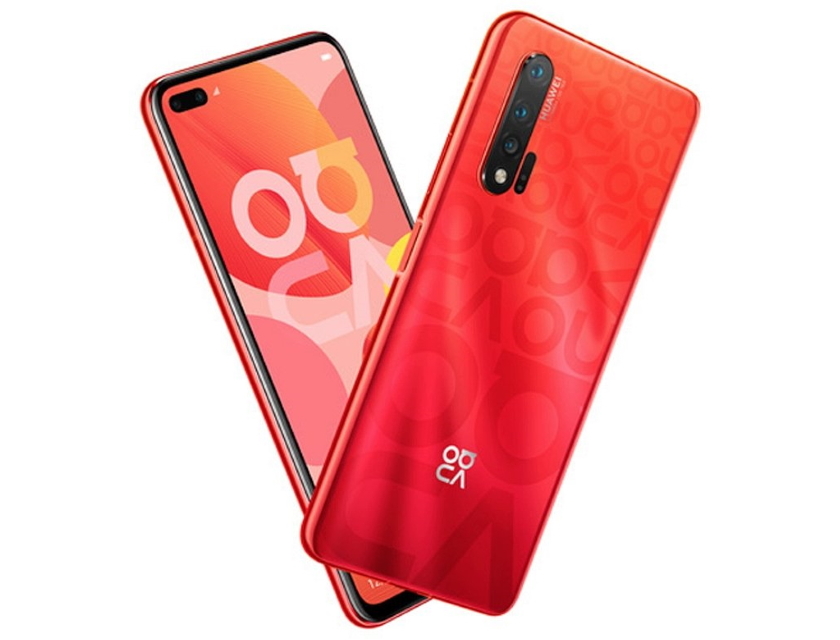 Huawei Nova 6 5G у червоному градієнтному забарвленні з'явився на офіційному рендері