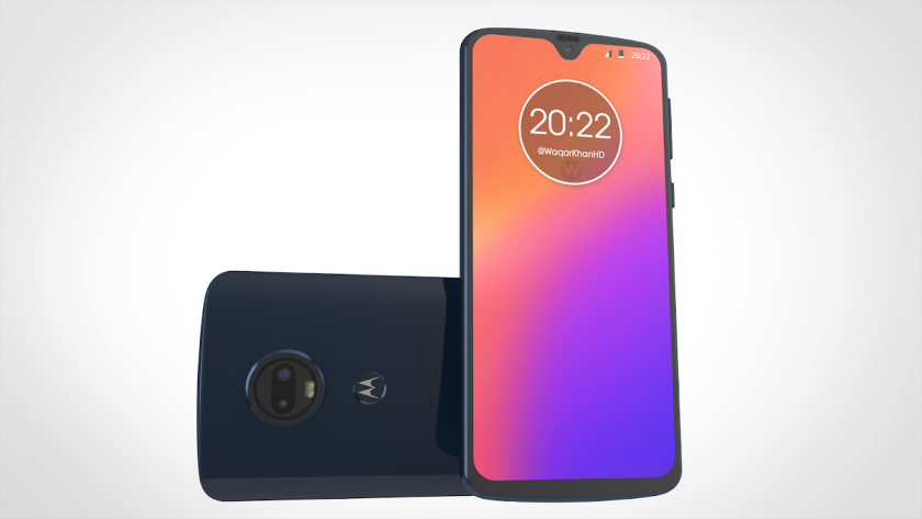 Moto G7 Plus на изображении: дисплей с каплевидным вырезом и двойная камера