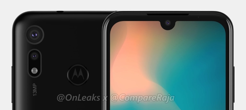 Рендеры Motorola P40 Play: дисплей с каплевидным вырезом и двойная основная камера