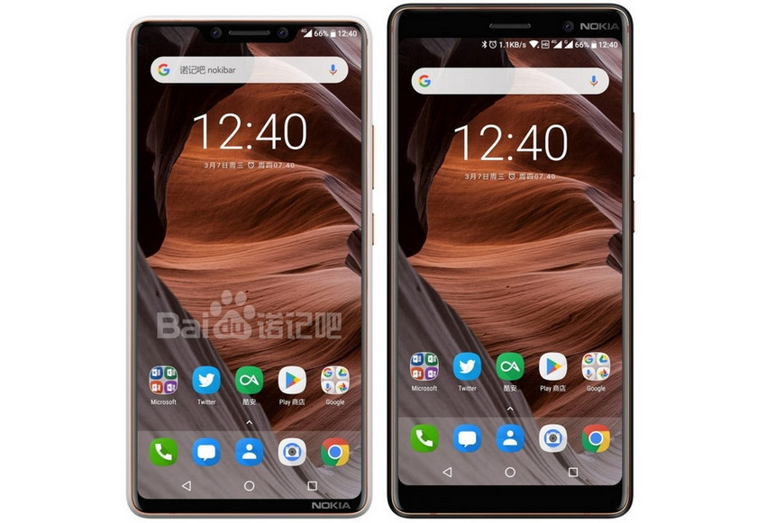 Concept-renderer of the flagship Nokia 9 with thin frames and "monobrow"
