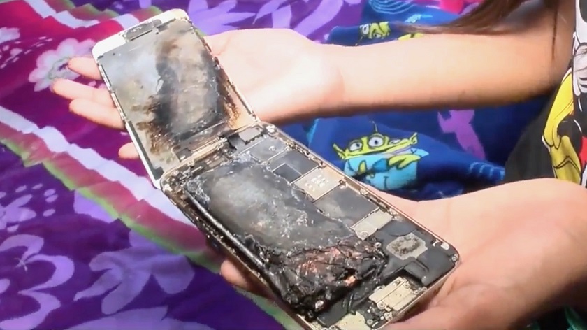 iPhone 6 загорелся в руках 11-летней девочки