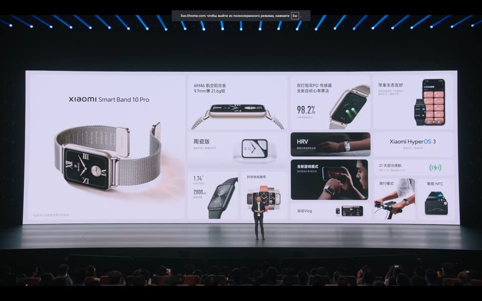 Xiaomi Smart Band 10 Pro функції