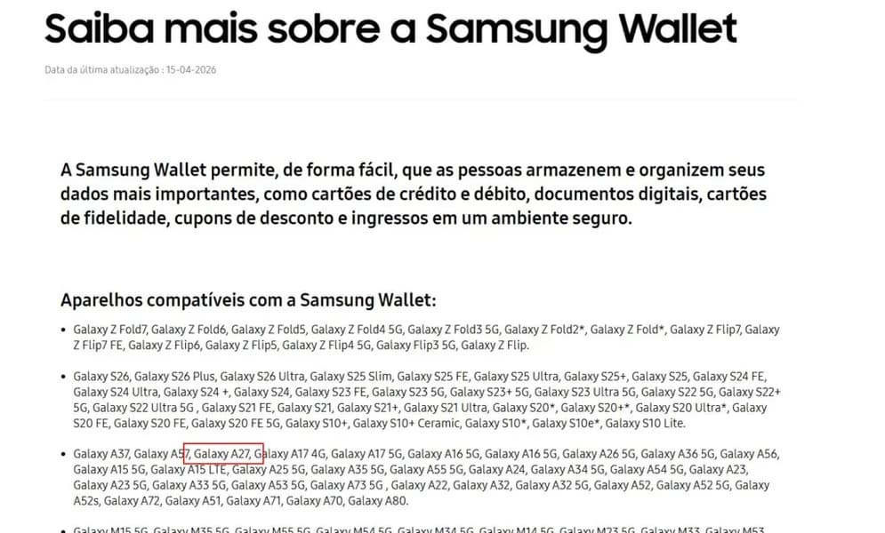 Model confirmation on the Samsung Brazil website. Illustration: GalaxyClub