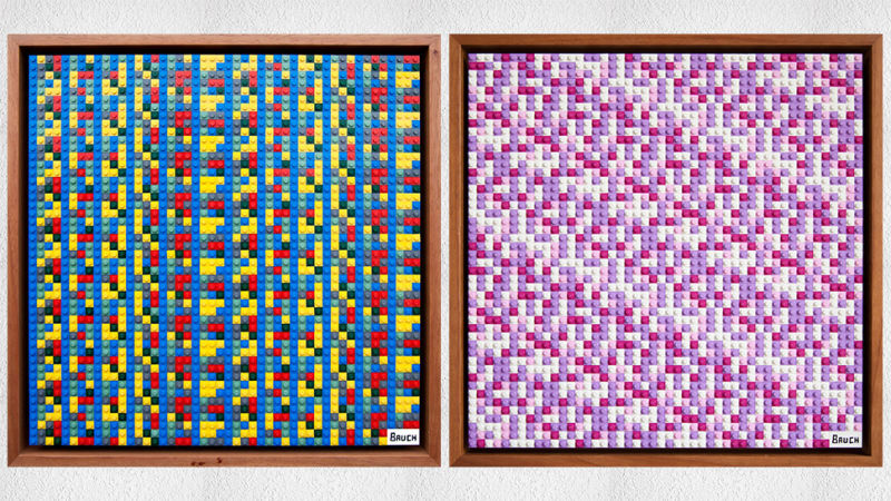 The artist hid the keys to his bitcoins in paintings from Lego