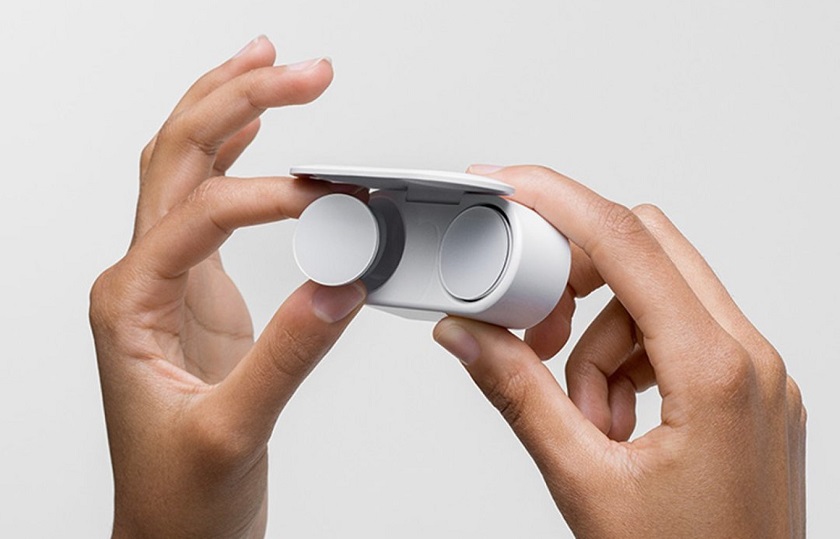 Microsoft показала бездротові розумні навушники Surface Earbuds
