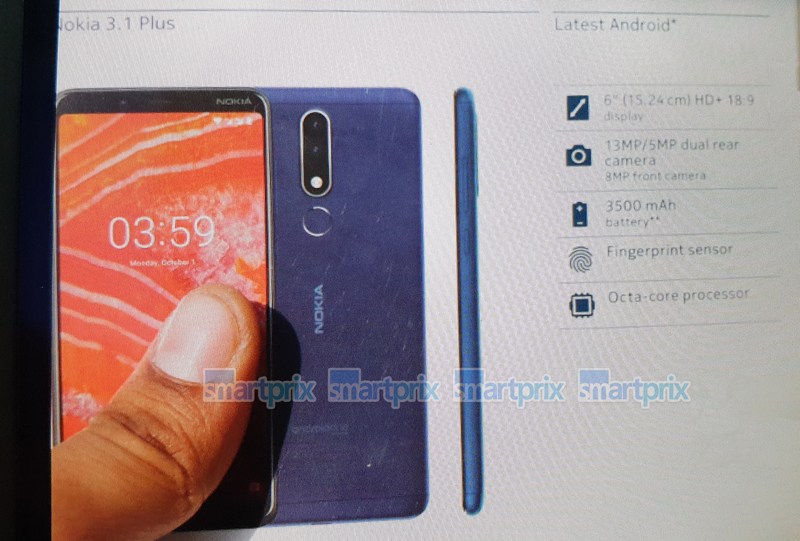 Первые подробности о смартфоне Nokia 3.1 Plus накануне премьеры