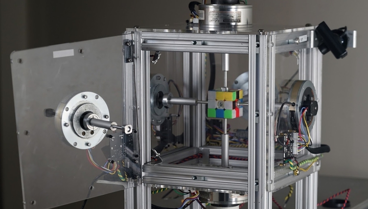 Is this legal? The robot collects the Rubik's cube in 0.38 seconds