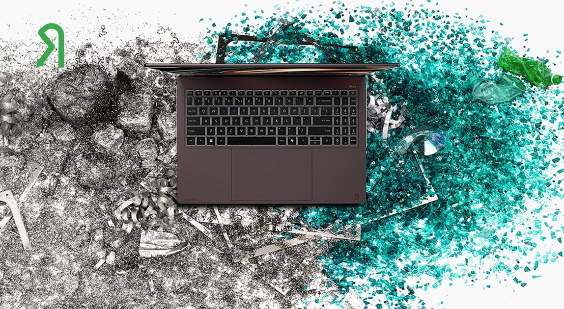 Acer Vero 16 — the lid and palm rest use a 50/50 blend of recycled and low-carbon aluminium.