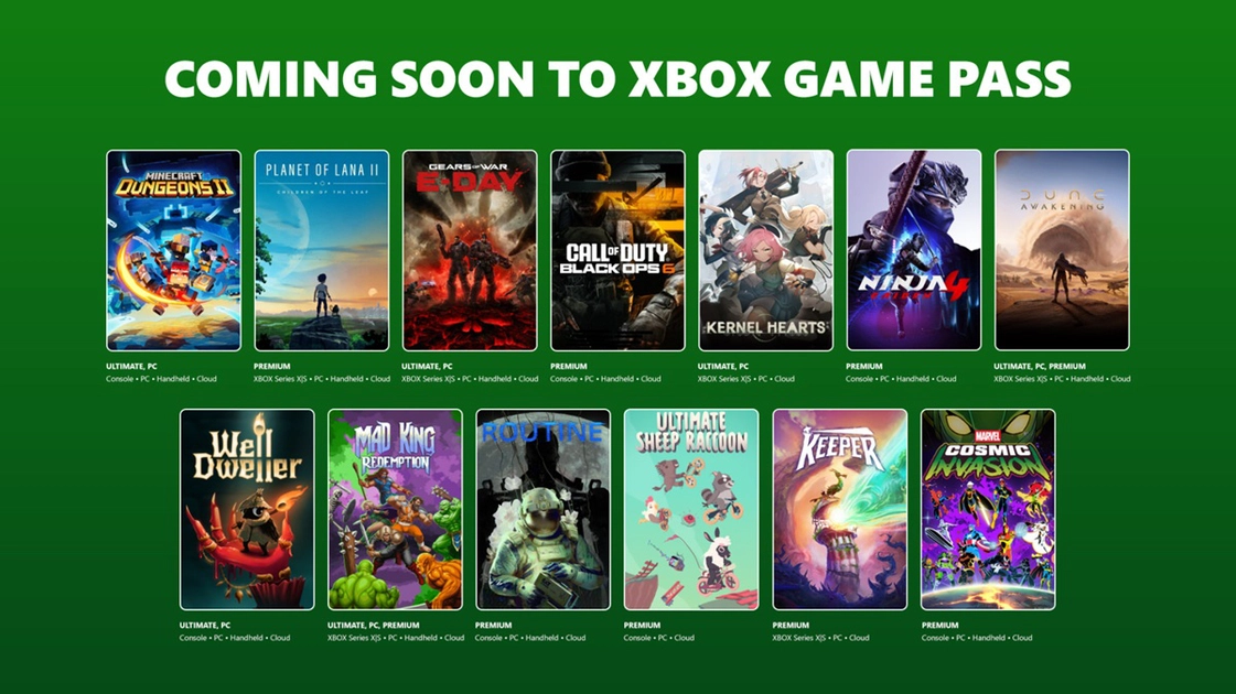 Game Pass : Gears of War E-Day, Minecraft Dungeons II et Dune en solo arrivent en septembre-octobre
