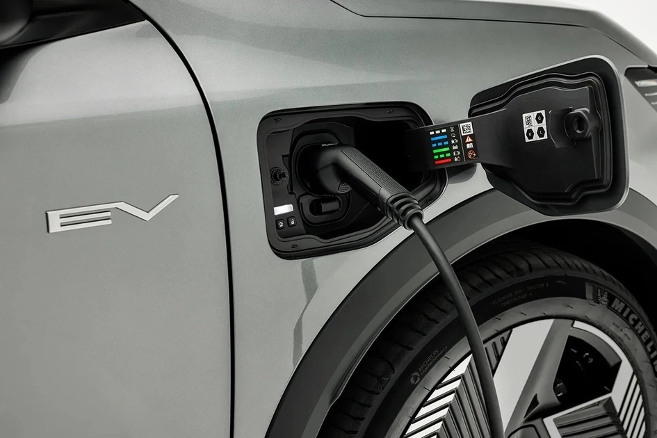 Крупный план порта зарядки EV