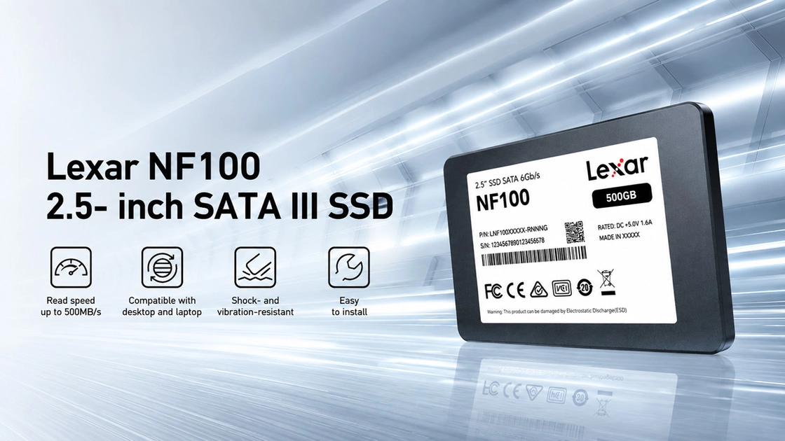 Накопичувач Lexar NF100 у корпусі 2.5 дюйма