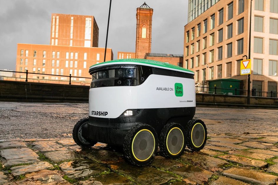 A Starship delivery robot on the streets of Sheffield. Photo: JJ Eteson