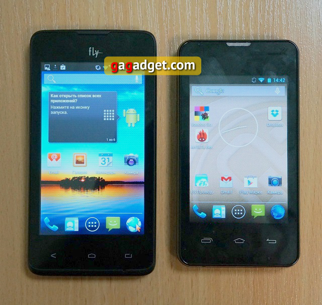 Лицом к лицу: Fly IQ449 Pronto или Prestigio MultiPhone 3350 Duo?