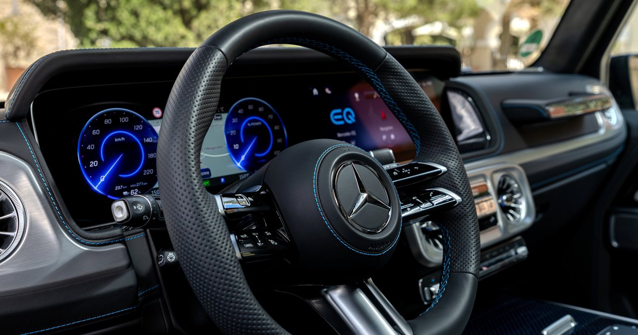 The electric G-Class in an urban environment