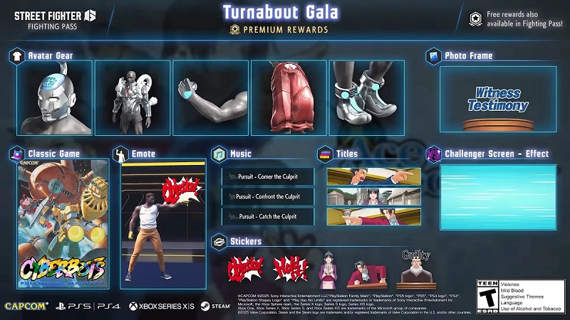 Turnabout Gala fight pass poster for Street Fighter 6
