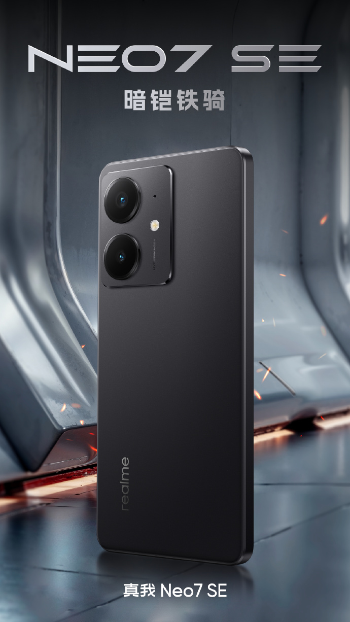 Le smartphone Realme Neo7 SE en noir