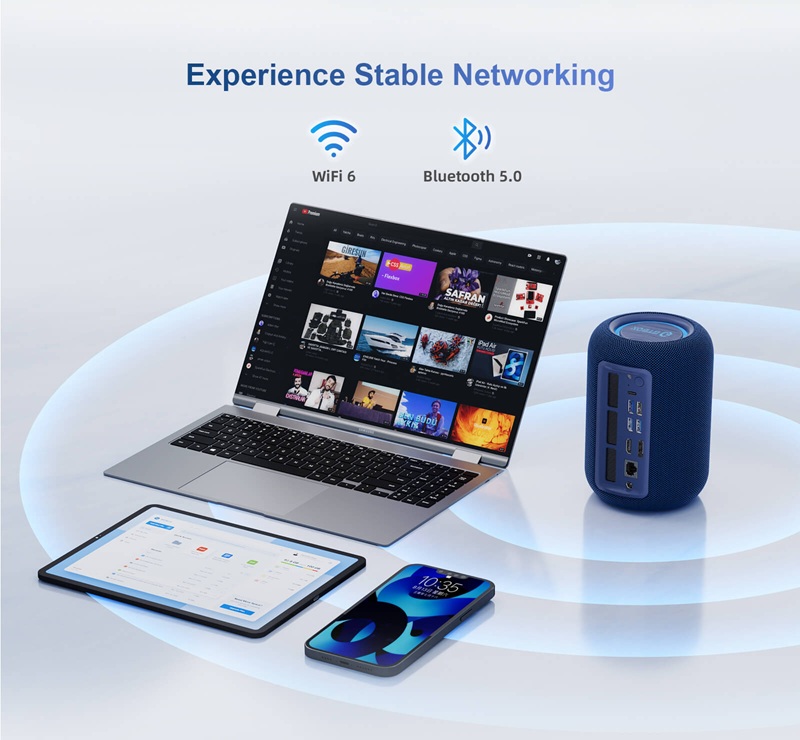 GTBox T1 mini-computer with Bluetooth speaker design