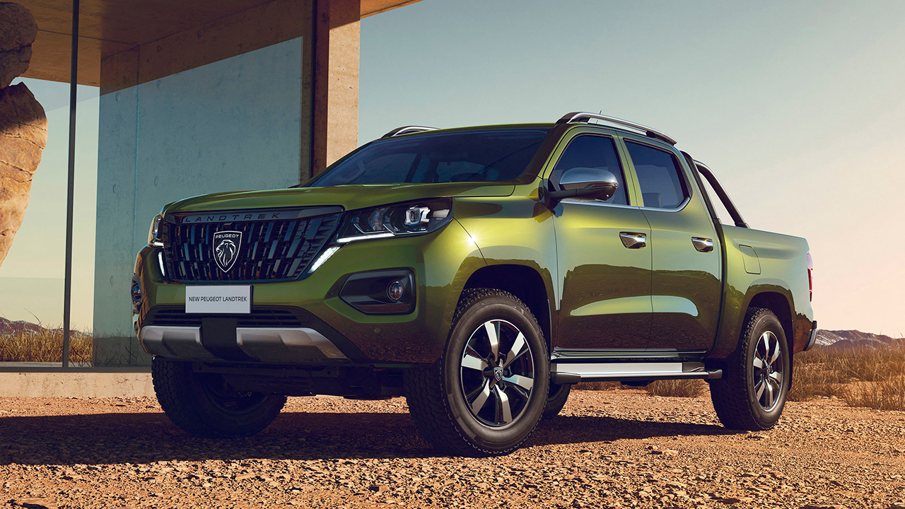 The updated Peugeot Landtrek pick-up truck - front view