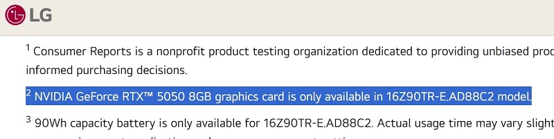 Gram Pro gaming laptop with RTX 5050