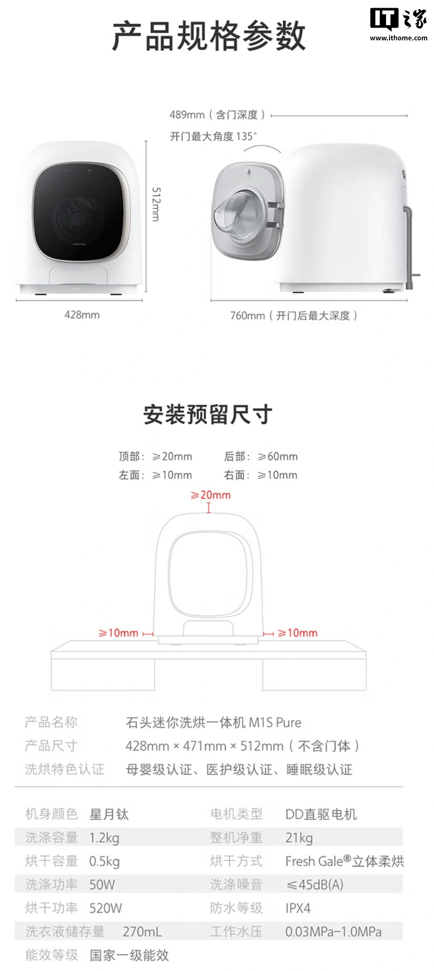 Design of the mini washing machine Roborock M1S