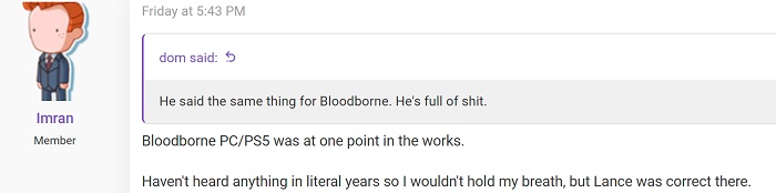 Insider : Sony travaillait en effet sur une version mise à jour de Bloodborne pour PS5 et PC, mais a abandonné ces plans pour une raison quelconque.-2