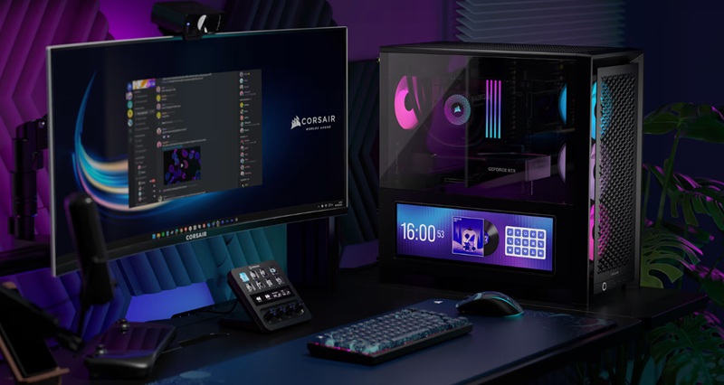 Corsair Frame 4000D LCD RS ARGB with Xeneon Edge Display