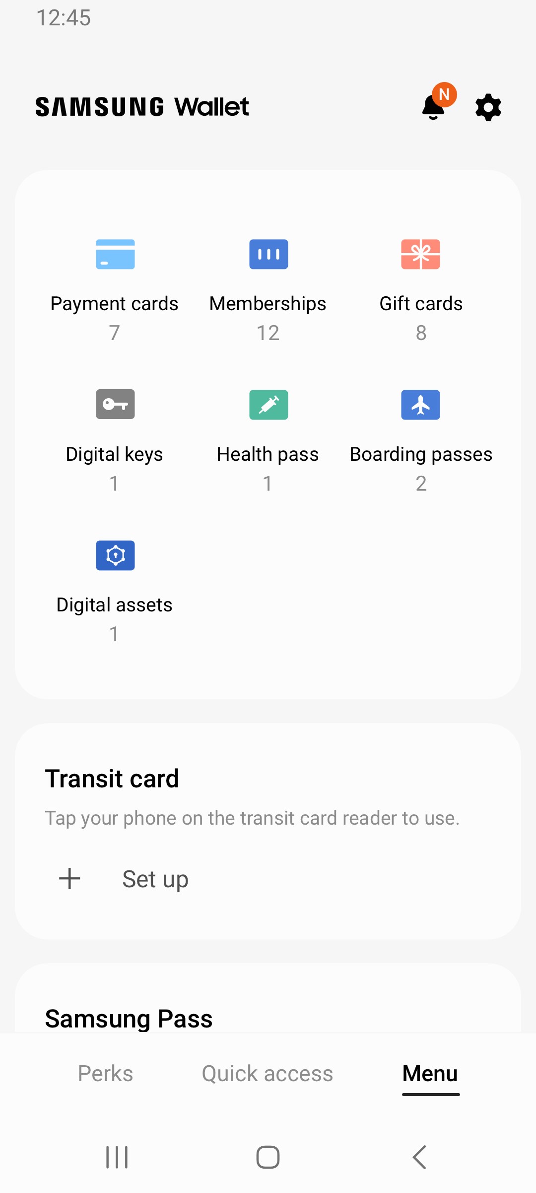 Samsung Wallet app
