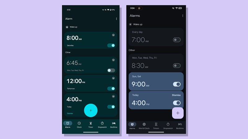 Картинка поточного інтерфейсу годинника Android